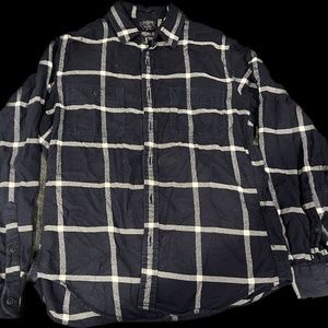 J. Crew Flannel Shirt Men's M Slim Fit, Navy